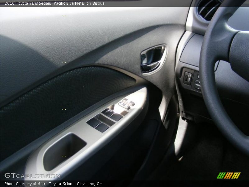 Pacific Blue Metallic / Bisque 2010 Toyota Yaris Sedan