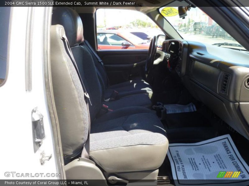 Summit White / Dark Pewter 2004 GMC Sierra 1500 SLE Extended Cab