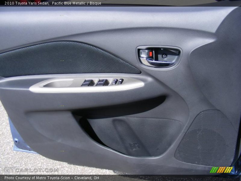 Pacific Blue Metallic / Bisque 2010 Toyota Yaris Sedan