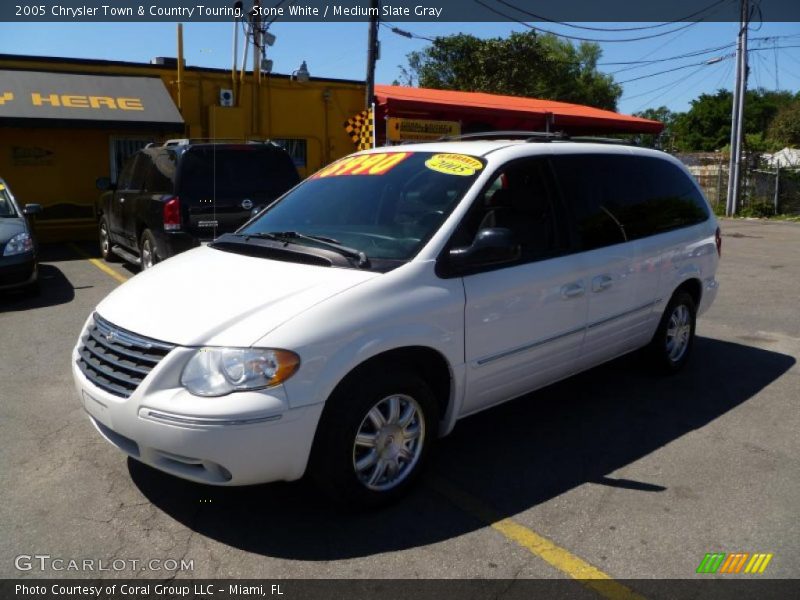 Stone White / Medium Slate Gray 2005 Chrysler Town & Country Touring