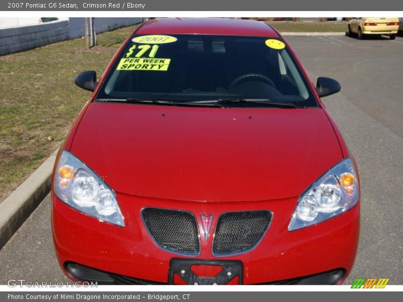 Crimson Red / Ebony 2007 Pontiac G6 Sedan