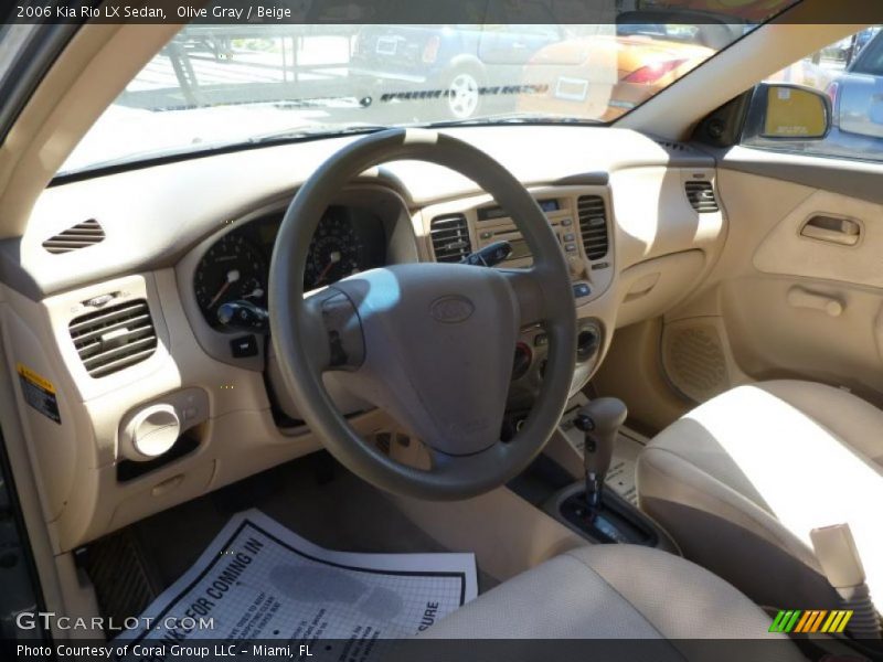 Olive Gray / Beige 2006 Kia Rio LX Sedan