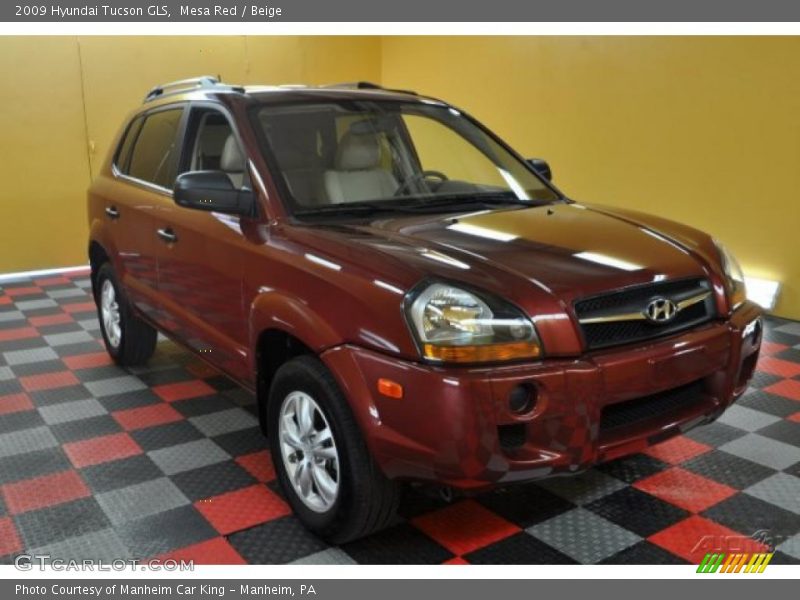 Mesa Red / Beige 2009 Hyundai Tucson GLS