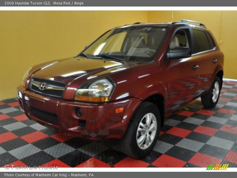 Mesa Red / Beige 2009 Hyundai Tucson GLS