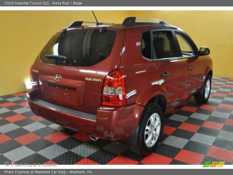 Mesa Red / Beige 2009 Hyundai Tucson GLS