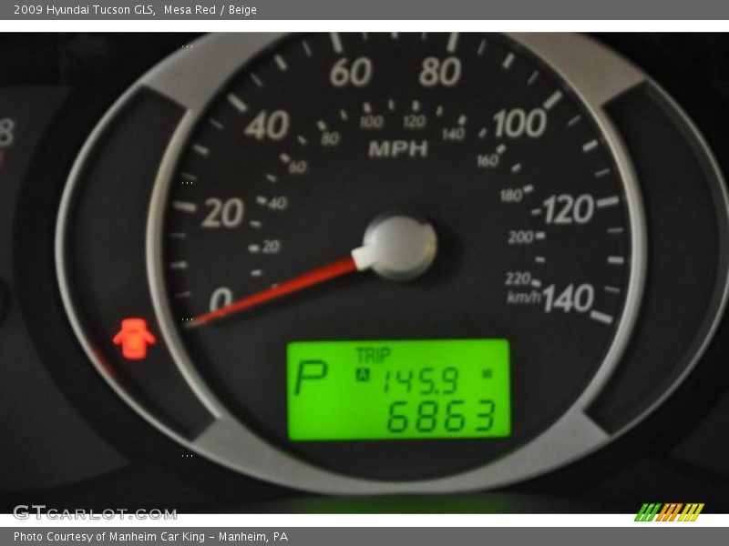 Mesa Red / Beige 2009 Hyundai Tucson GLS