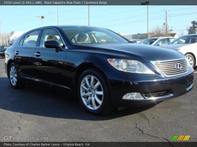 Black Sapphire Blue Pearl / Cashmere Beige 2009 Lexus LS 460 L AWD