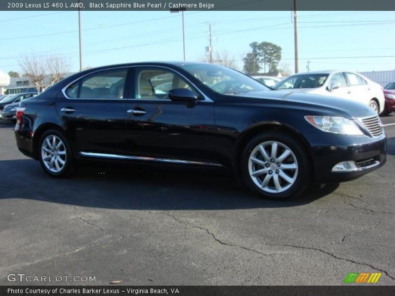 Black Sapphire Blue Pearl / Cashmere Beige 2009 Lexus LS 460 L AWD