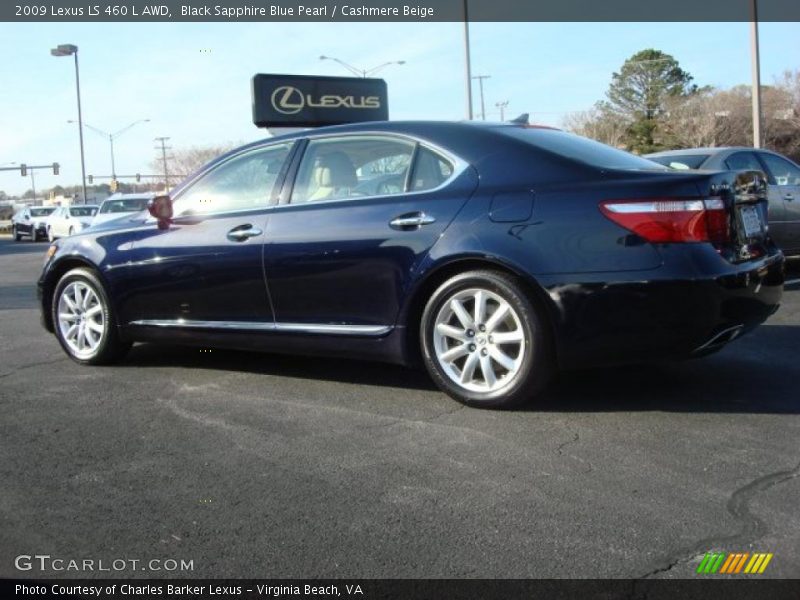 Black Sapphire Blue Pearl / Cashmere Beige 2009 Lexus LS 460 L AWD