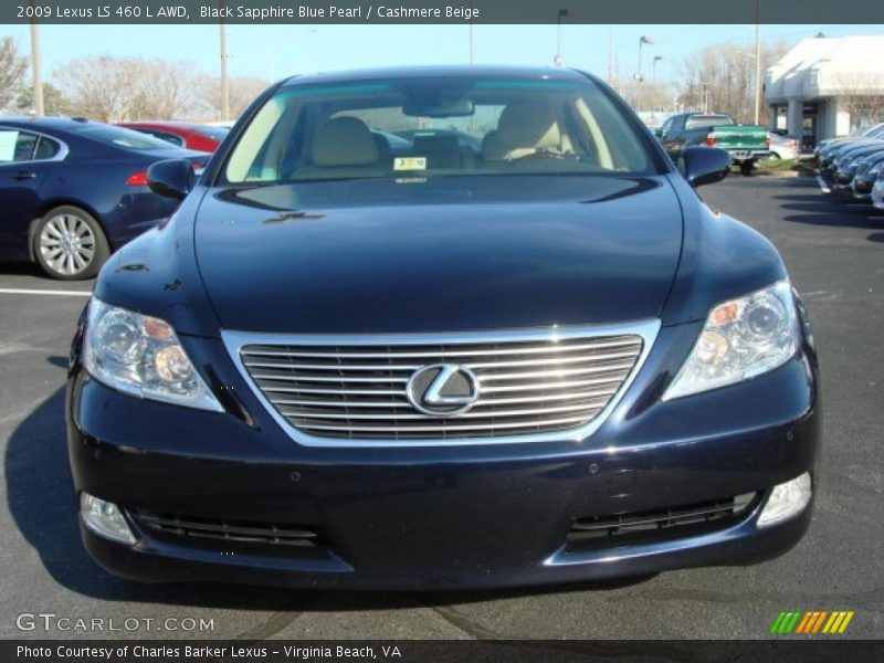 Black Sapphire Blue Pearl / Cashmere Beige 2009 Lexus LS 460 L AWD
