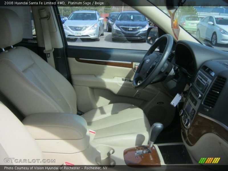 Platinum Sage / Beige 2008 Hyundai Santa Fe Limited 4WD