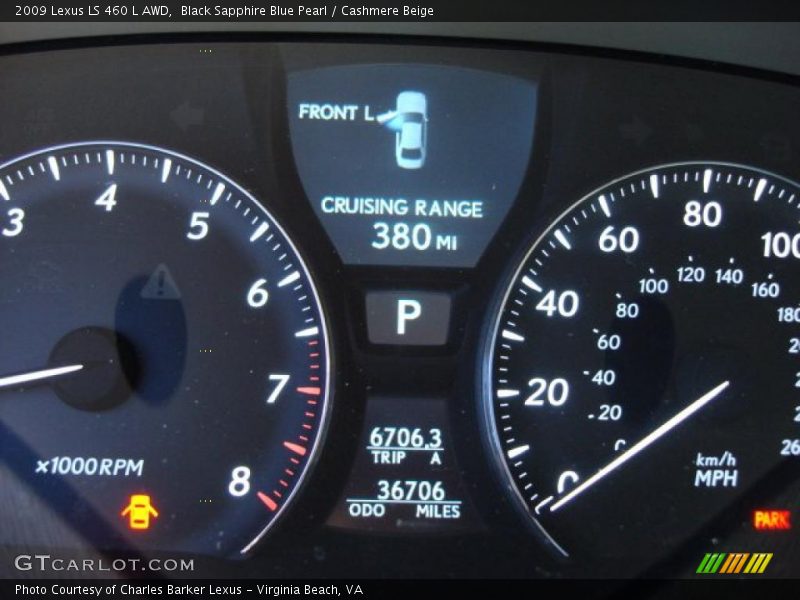 Black Sapphire Blue Pearl / Cashmere Beige 2009 Lexus LS 460 L AWD