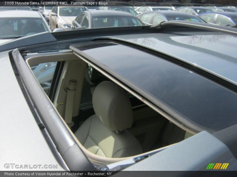 Platinum Sage / Beige 2008 Hyundai Santa Fe Limited 4WD