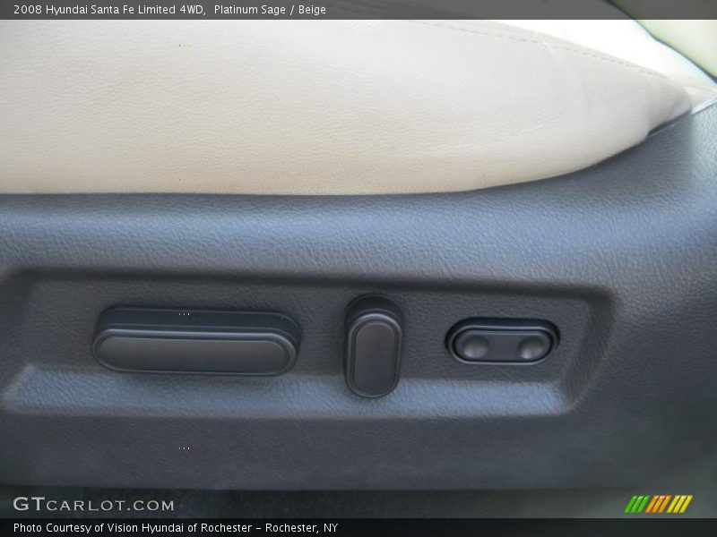 Platinum Sage / Beige 2008 Hyundai Santa Fe Limited 4WD