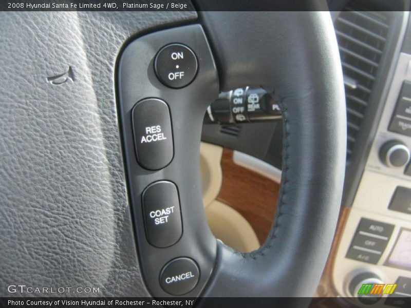 Platinum Sage / Beige 2008 Hyundai Santa Fe Limited 4WD