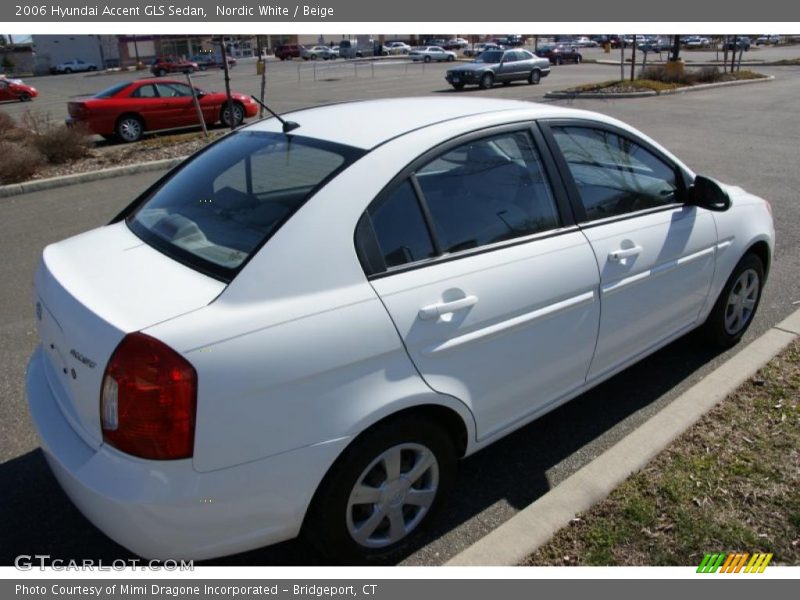 Nordic White / Beige 2006 Hyundai Accent GLS Sedan