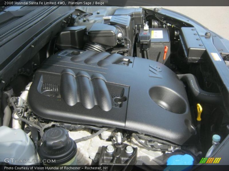 Platinum Sage / Beige 2008 Hyundai Santa Fe Limited 4WD