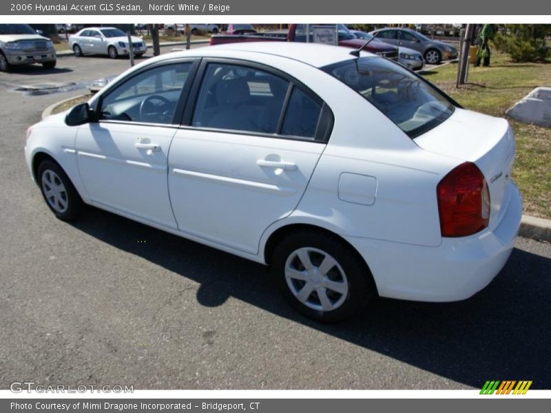 Nordic White / Beige 2006 Hyundai Accent GLS Sedan