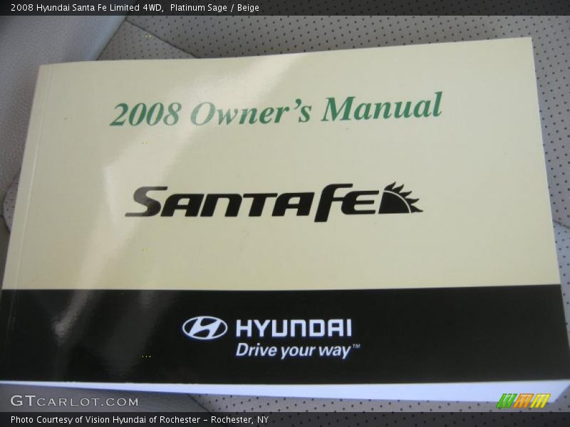 Platinum Sage / Beige 2008 Hyundai Santa Fe Limited 4WD