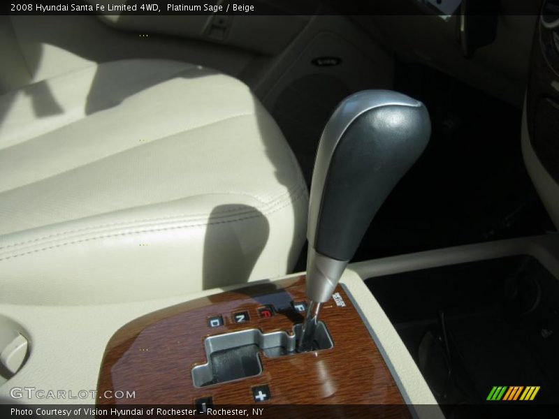 Platinum Sage / Beige 2008 Hyundai Santa Fe Limited 4WD