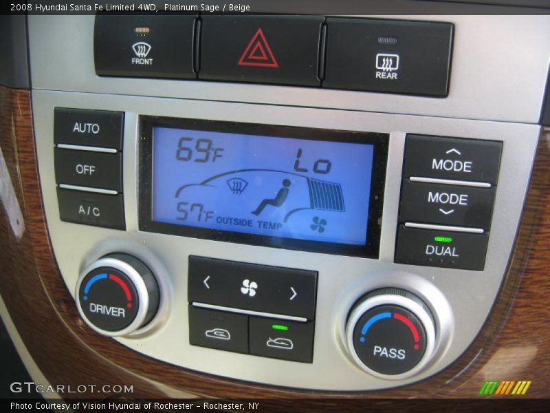 Platinum Sage / Beige 2008 Hyundai Santa Fe Limited 4WD