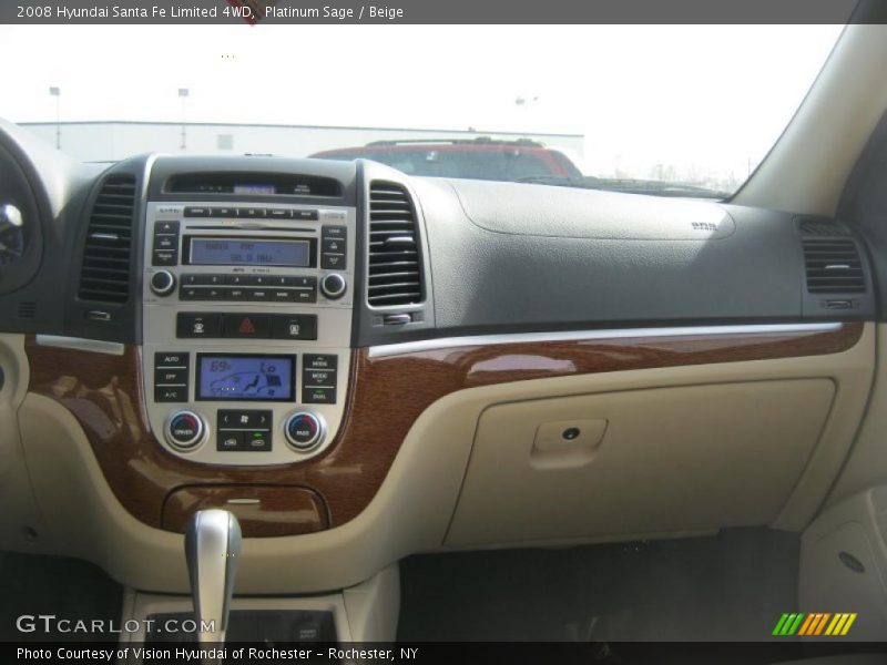 Platinum Sage / Beige 2008 Hyundai Santa Fe Limited 4WD