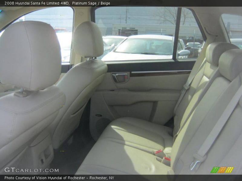 Platinum Sage / Beige 2008 Hyundai Santa Fe Limited 4WD