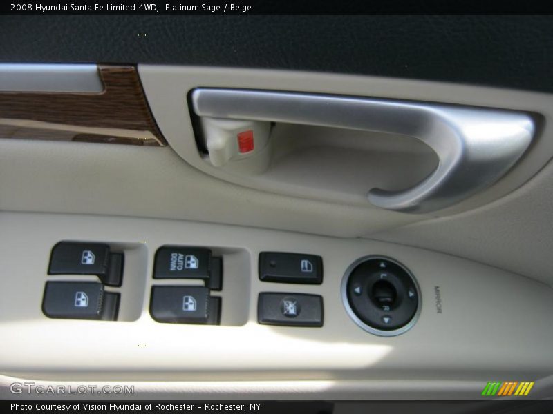 Platinum Sage / Beige 2008 Hyundai Santa Fe Limited 4WD