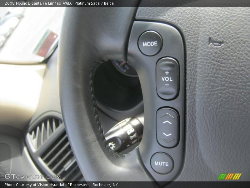 Platinum Sage / Beige 2008 Hyundai Santa Fe Limited 4WD