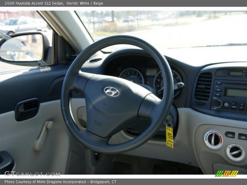 Nordic White / Beige 2006 Hyundai Accent GLS Sedan