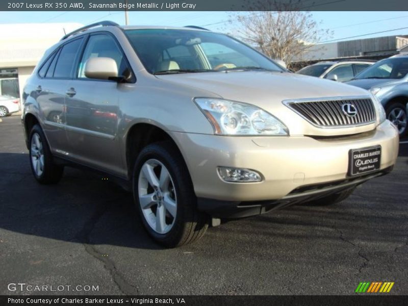 Savannah Beige Metallic / Light Gray 2007 Lexus RX 350 AWD
