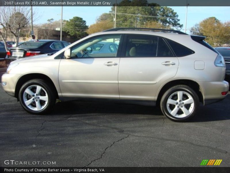 Savannah Beige Metallic / Light Gray 2007 Lexus RX 350 AWD