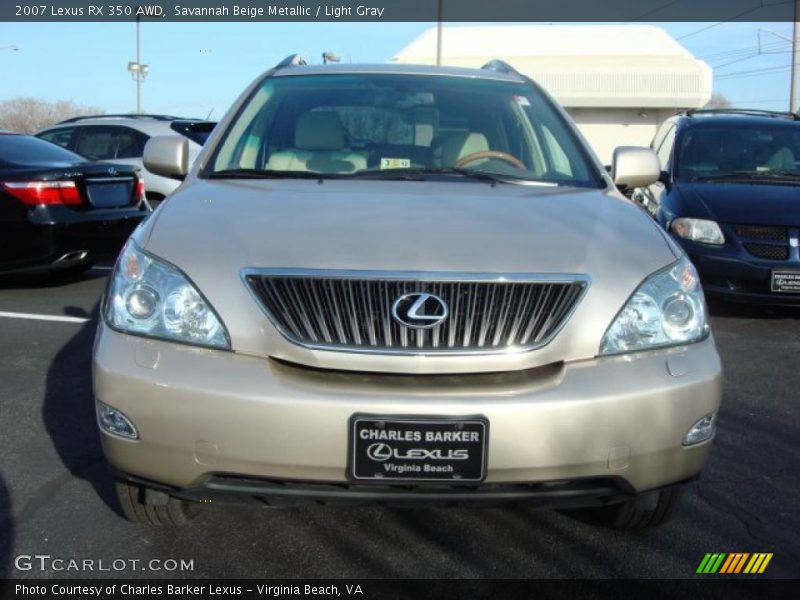 Savannah Beige Metallic / Light Gray 2007 Lexus RX 350 AWD