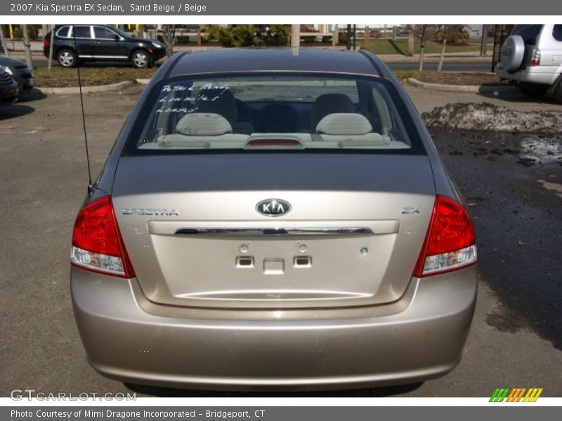 Sand Beige / Beige 2007 Kia Spectra EX Sedan