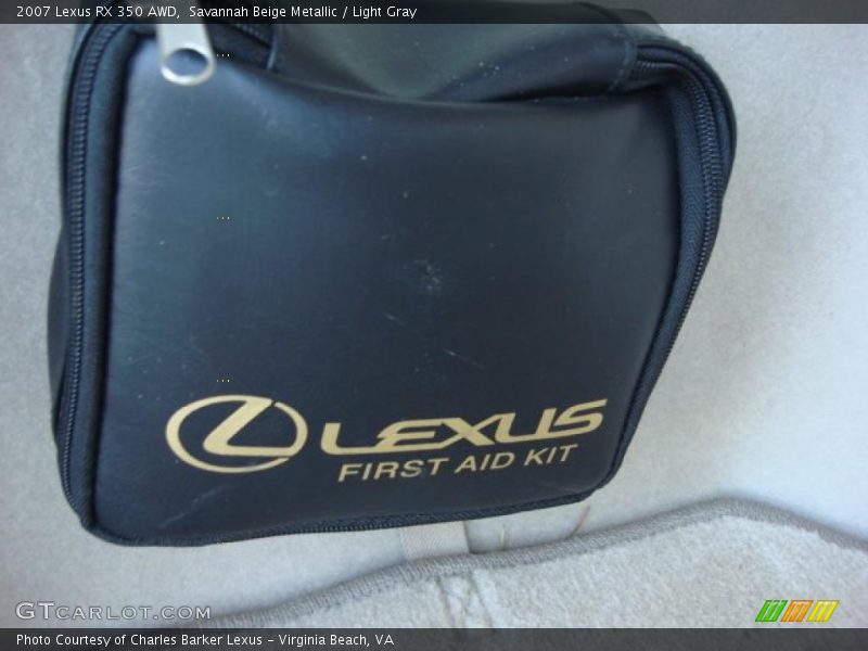 Savannah Beige Metallic / Light Gray 2007 Lexus RX 350 AWD