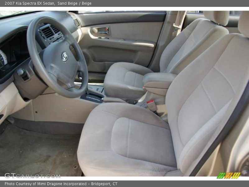 Sand Beige / Beige 2007 Kia Spectra EX Sedan