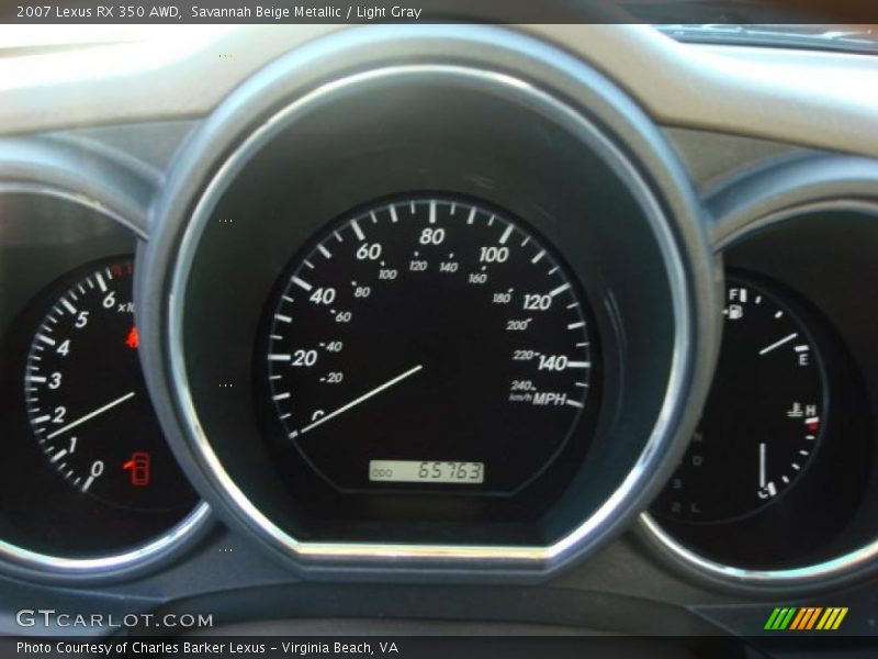 Savannah Beige Metallic / Light Gray 2007 Lexus RX 350 AWD