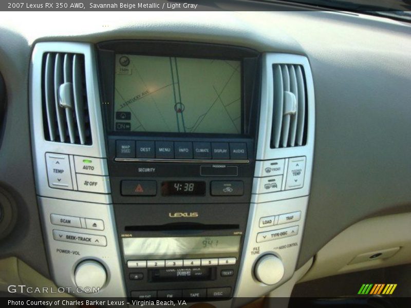 Savannah Beige Metallic / Light Gray 2007 Lexus RX 350 AWD