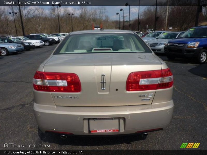 Dune Pearl Metallic / Sand 2008 Lincoln MKZ AWD Sedan