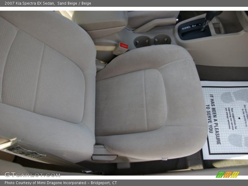 Sand Beige / Beige 2007 Kia Spectra EX Sedan