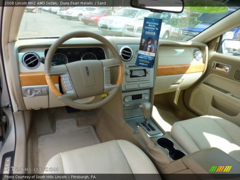 Dune Pearl Metallic / Sand 2008 Lincoln MKZ AWD Sedan