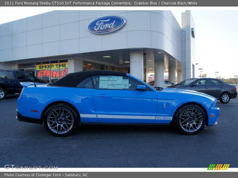  2011 Mustang Shelby GT500 SVT Performance Package Convertible Grabber Blue