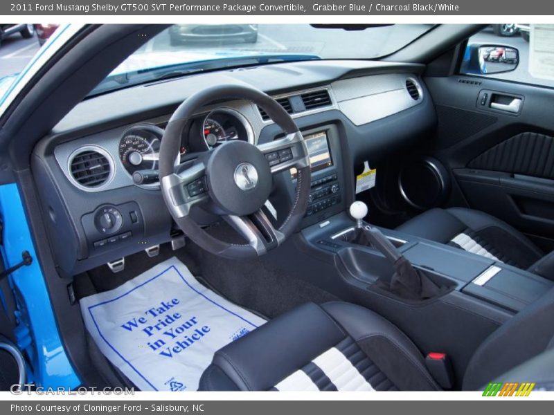 Charcoal Black/White Interior - 2011 Mustang Shelby GT500 SVT Performance Package Convertible 
