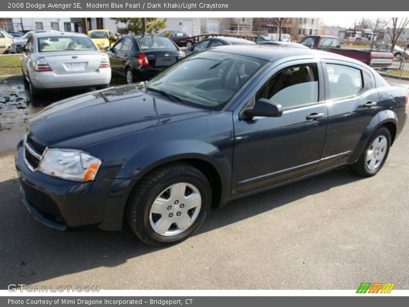 Modern Blue Pearl / Dark Khaki/Light Graystone 2008 Dodge Avenger SE