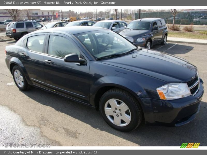 Modern Blue Pearl / Dark Khaki/Light Graystone 2008 Dodge Avenger SE