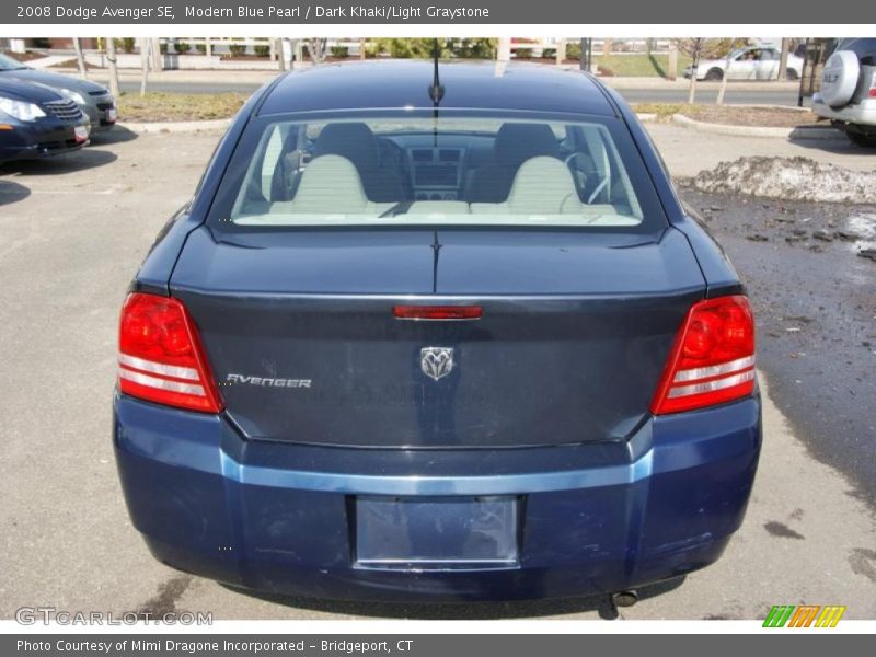 Modern Blue Pearl / Dark Khaki/Light Graystone 2008 Dodge Avenger SE