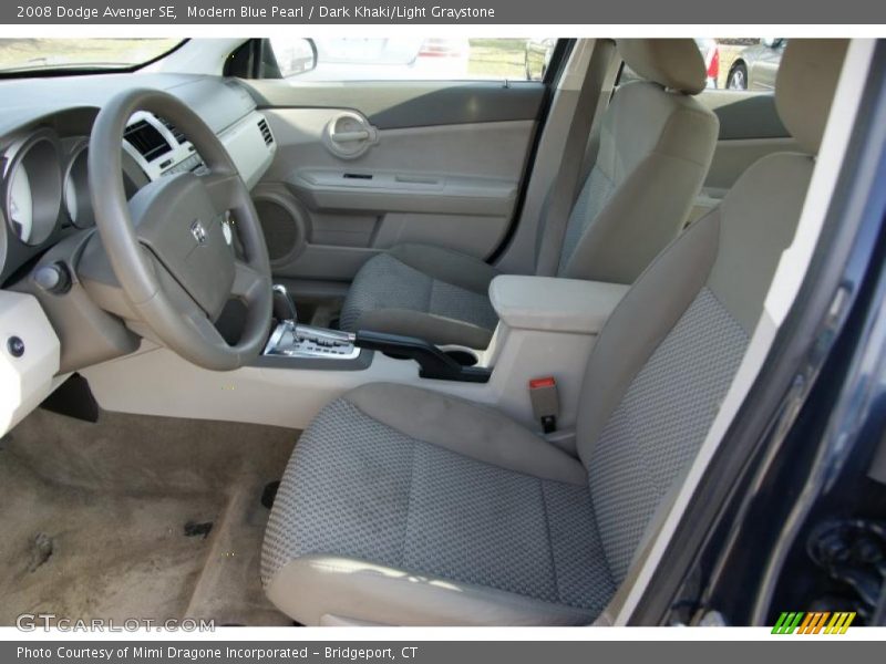 Modern Blue Pearl / Dark Khaki/Light Graystone 2008 Dodge Avenger SE