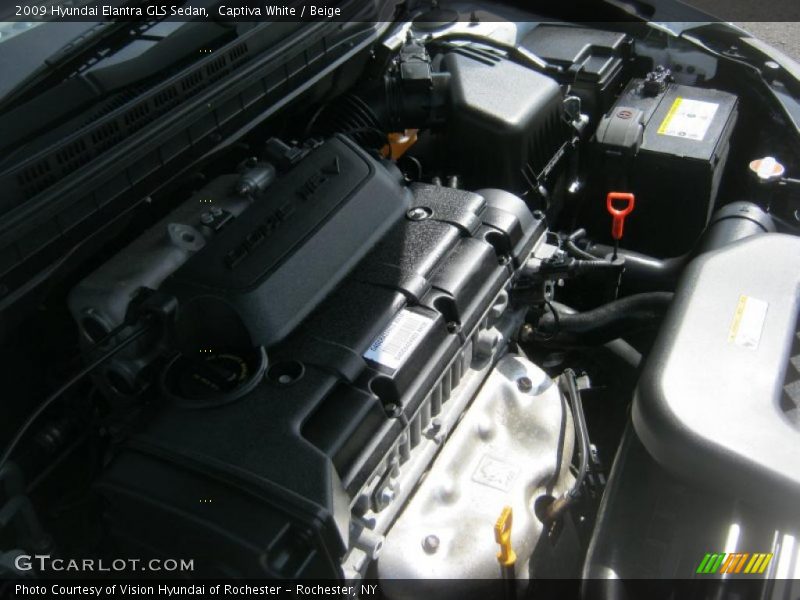 Captiva White / Beige 2009 Hyundai Elantra GLS Sedan