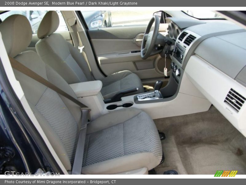 Modern Blue Pearl / Dark Khaki/Light Graystone 2008 Dodge Avenger SE