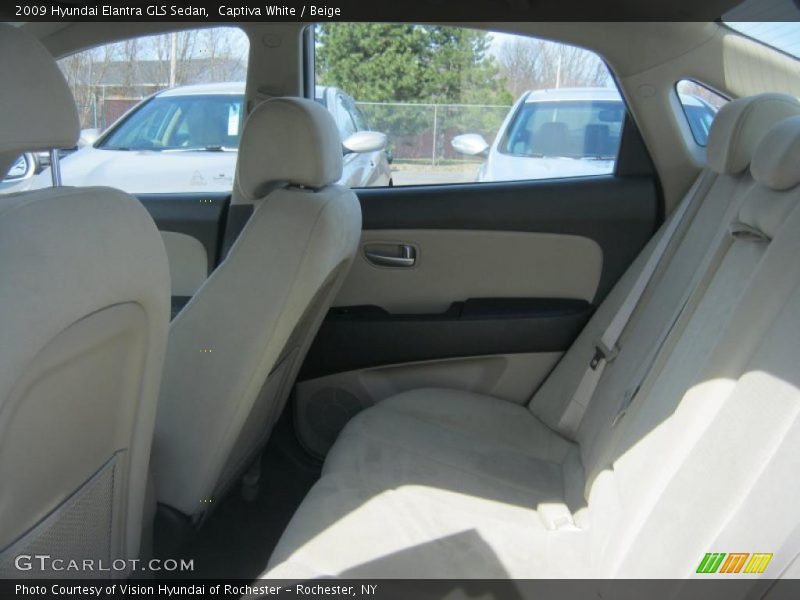 Captiva White / Beige 2009 Hyundai Elantra GLS Sedan